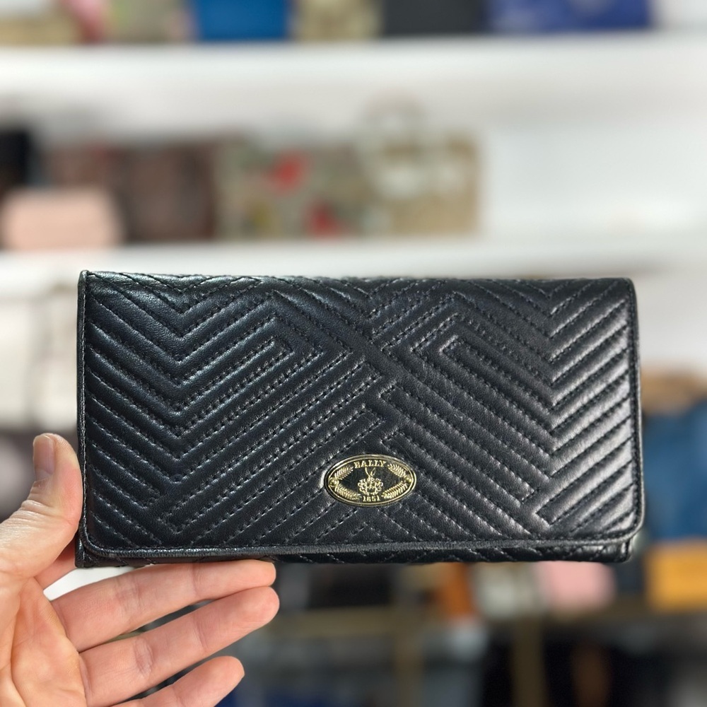 BALLY WOVEN LEATHER WALLET